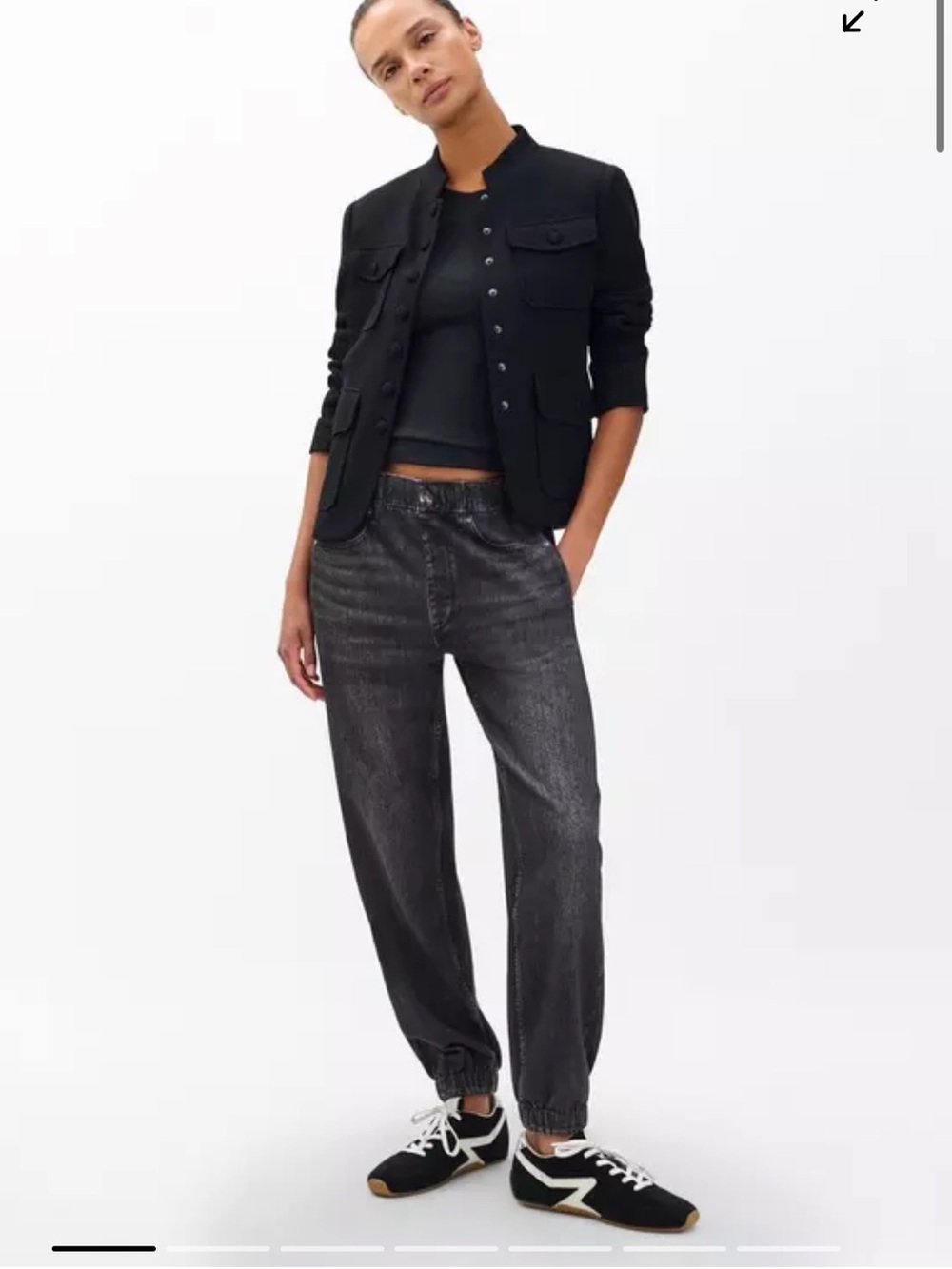 rag & bone Miramar Washed Black Jogger Sweatpants Jeans Size S.